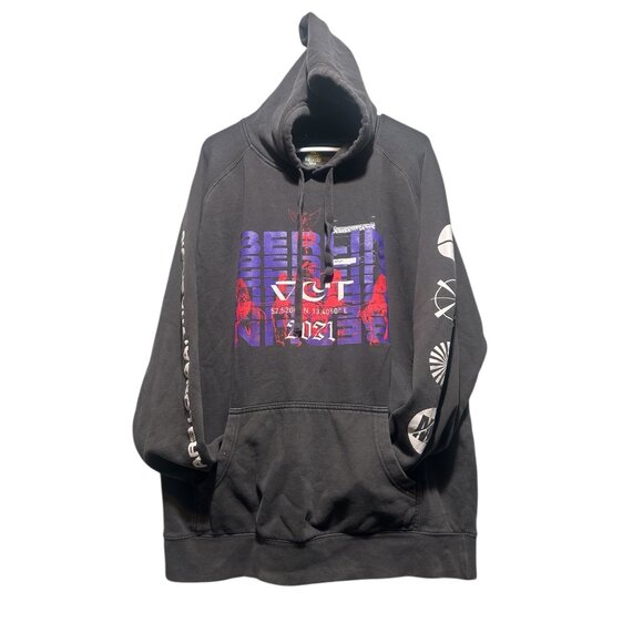 Rare Valorant 2021 VCT Berlin Video Game Yoru Sentinels Mens XL Gray Hoodie - Picture 1 of 15